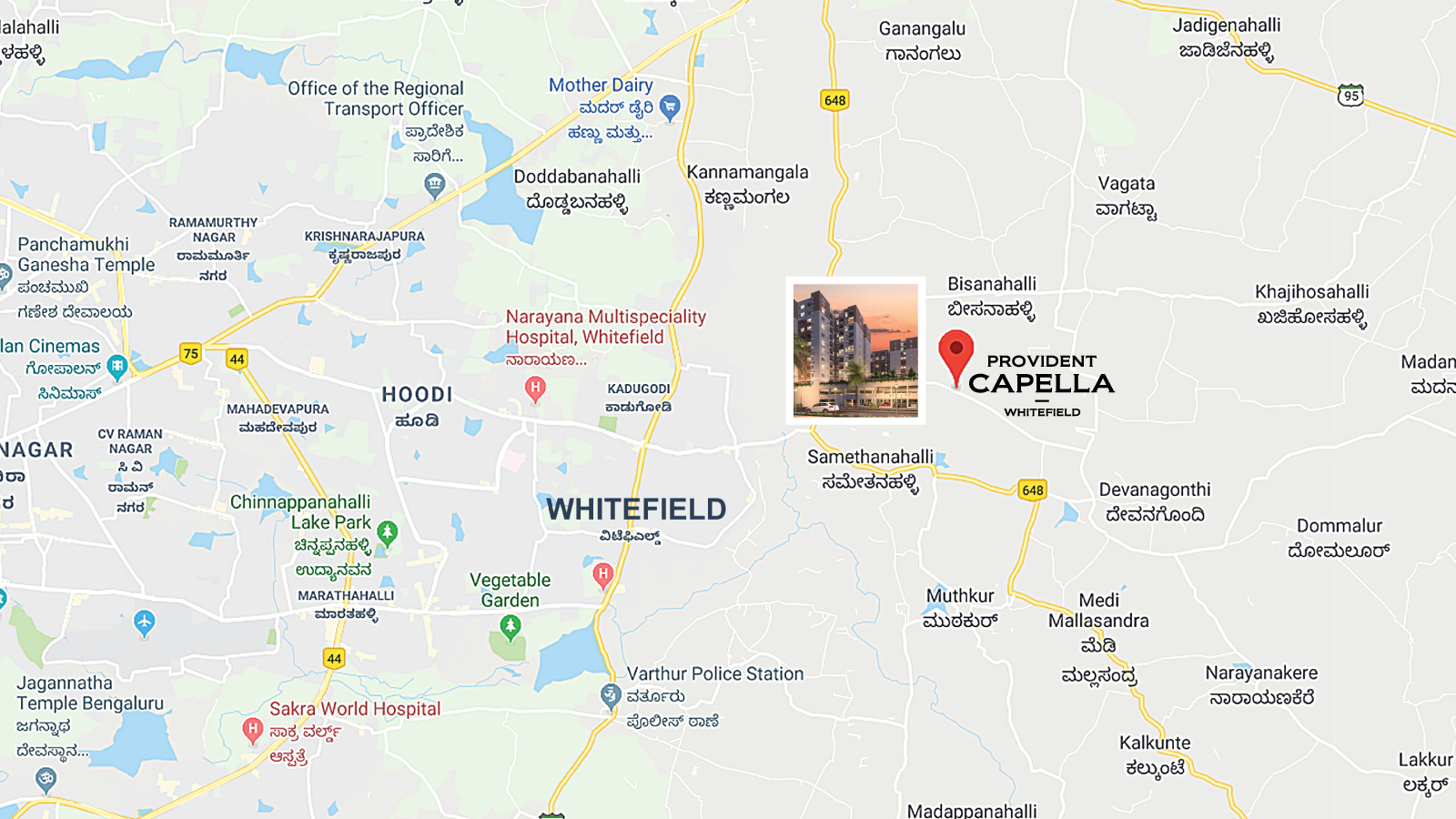 Provident Capella Location Map